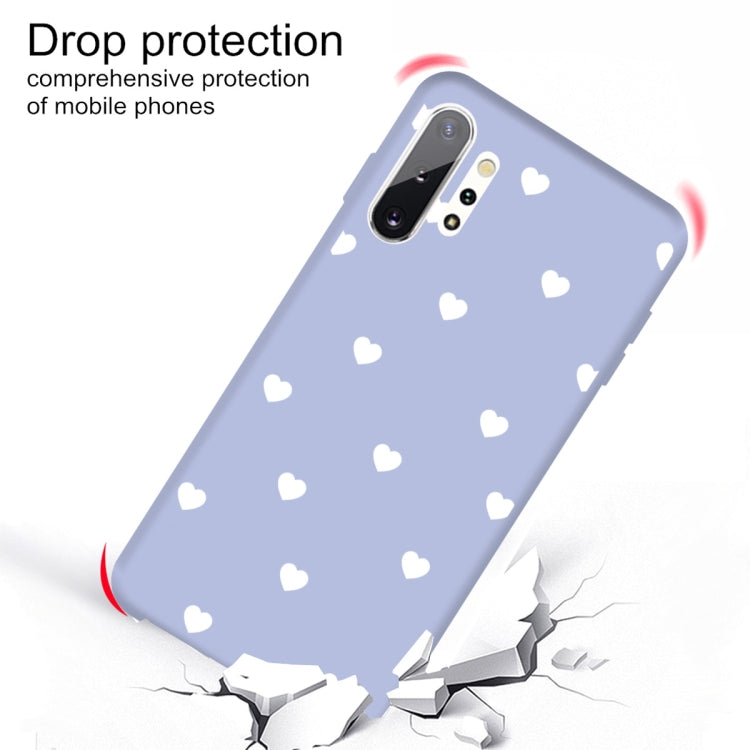 For Galaxy Note10+ Multi Love Heart Pattern Frosted TPU Protective Case