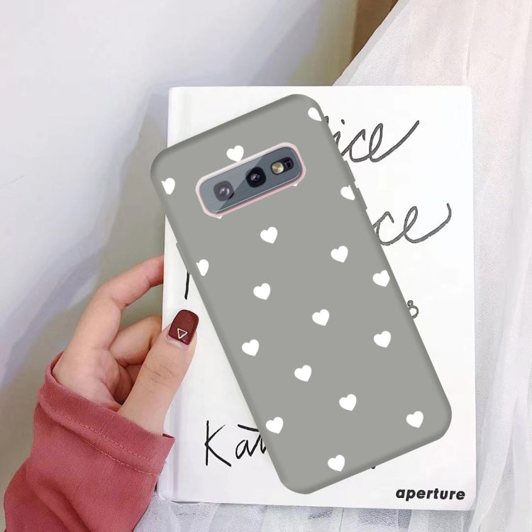 For Galaxy S10 Multi Love Heart Pattern Frosted TPU Protective Case