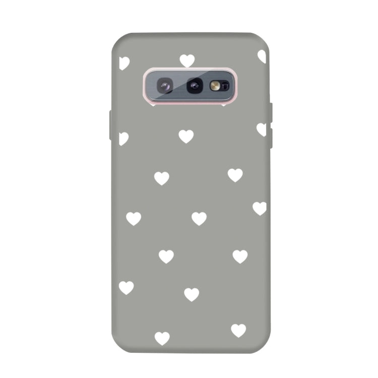 For Galaxy S10 Multi Love Heart Pattern Frosted TPU Protective Case