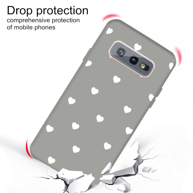 For Galaxy S10 Multi Love Heart Pattern Frosted TPU Protective Case