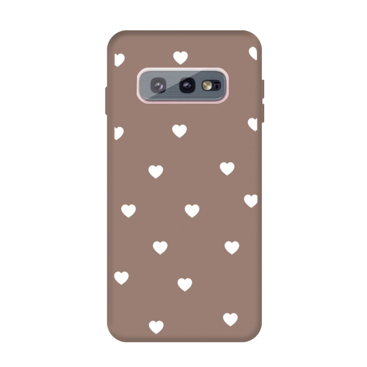 For Galaxy S10 Multi Love Heart Pattern Frosted TPU Protective Case