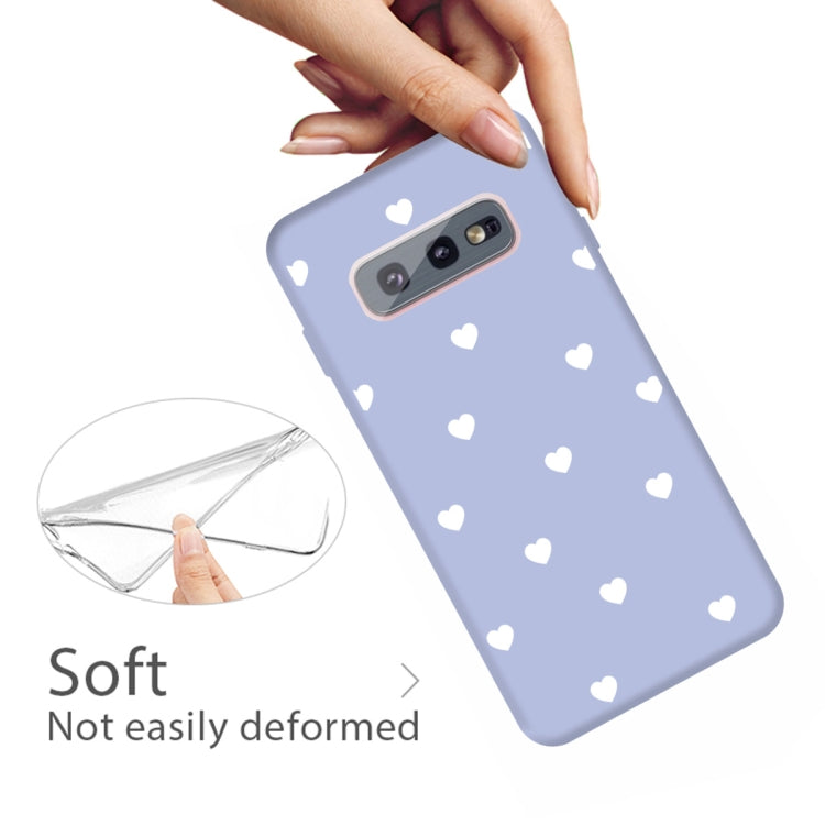 For Galaxy S10 Multi Love Heart Pattern Frosted TPU Protective Case