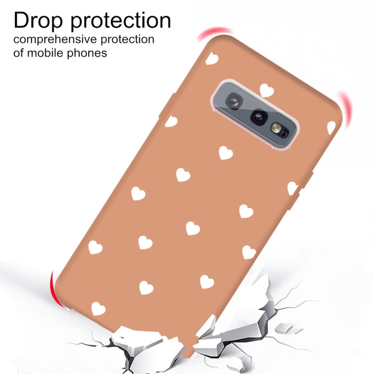 For Galaxy S10 Multi Love Heart Pattern Frosted TPU Protective Case