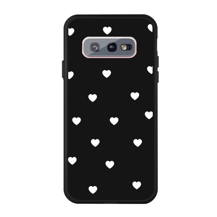 For Galaxy S10e Multi Love Heart Pattern Frosted TPU Protective Case