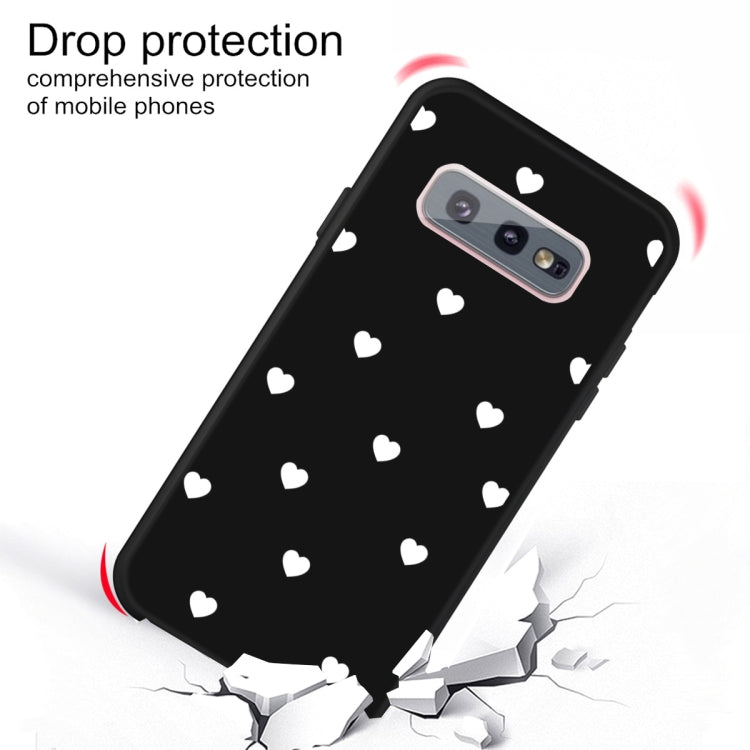For Galaxy S10e Multi Love Heart Pattern Frosted TPU Protective Case