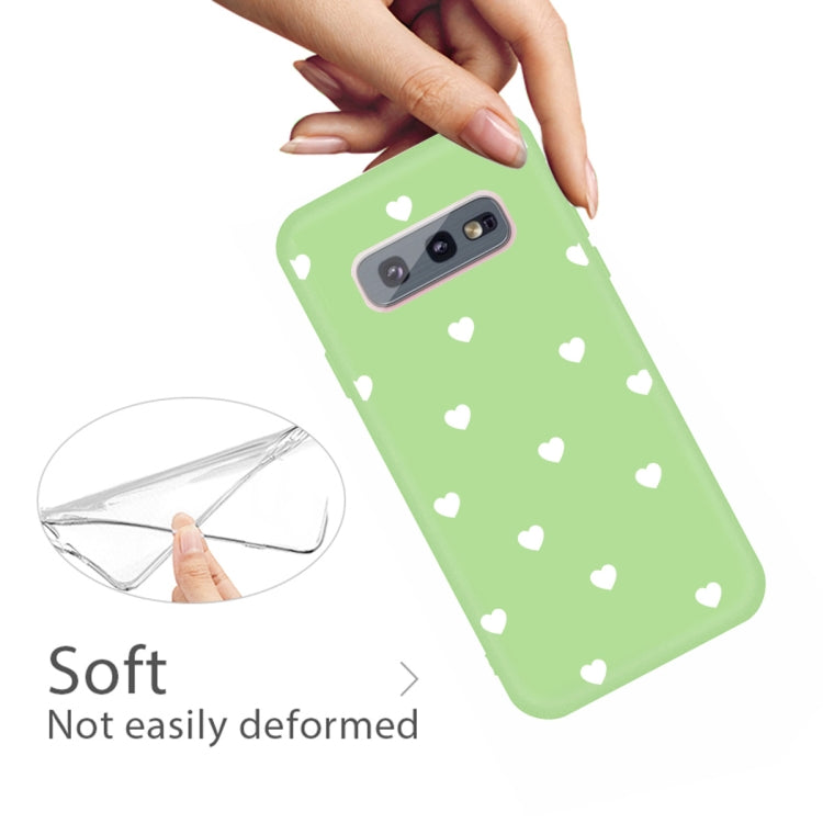 For Galaxy S10e Multi Love Heart Pattern Frosted TPU Protective Case