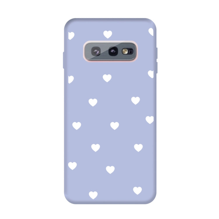 For Galaxy S10e Multi Love Heart Pattern Frosted TPU Protective Case