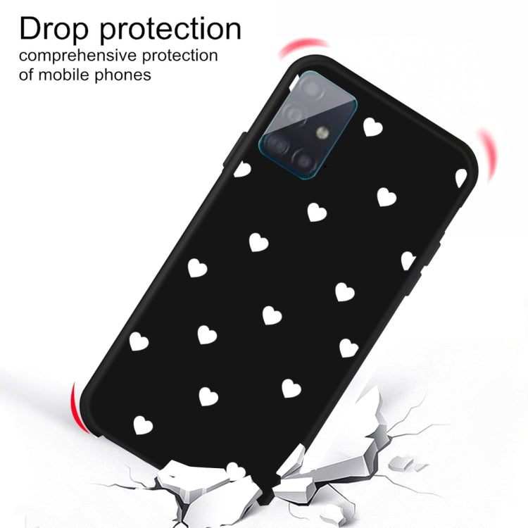 For Galaxy A71 Multi Love Heart Pattern Frosted TPU Protective Case
