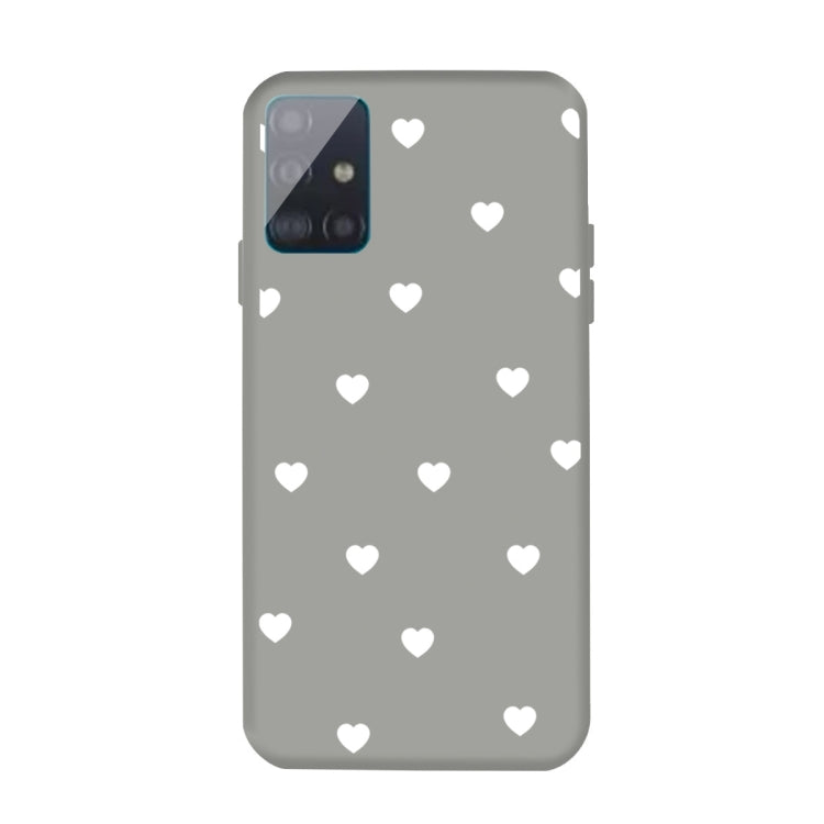 For Galaxy A71 Multi Love Heart Pattern Frosted TPU Protective Case