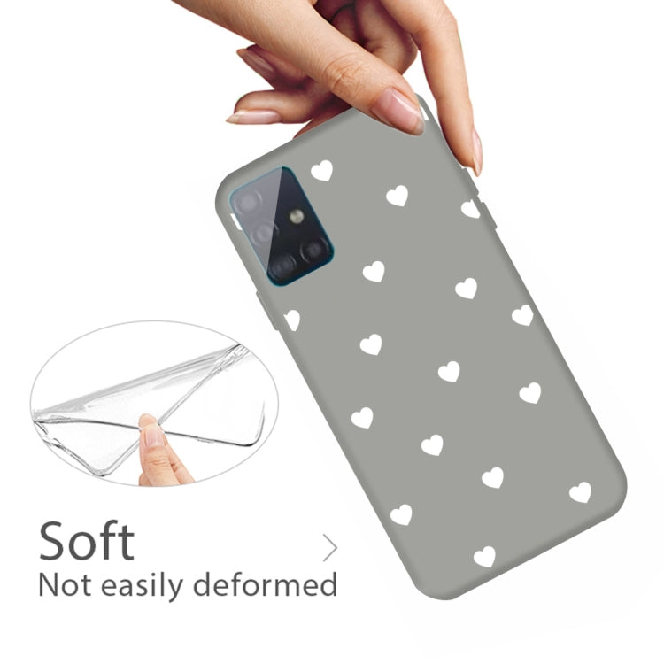 For Galaxy A71 Multi Love Heart Pattern Frosted TPU Protective Case