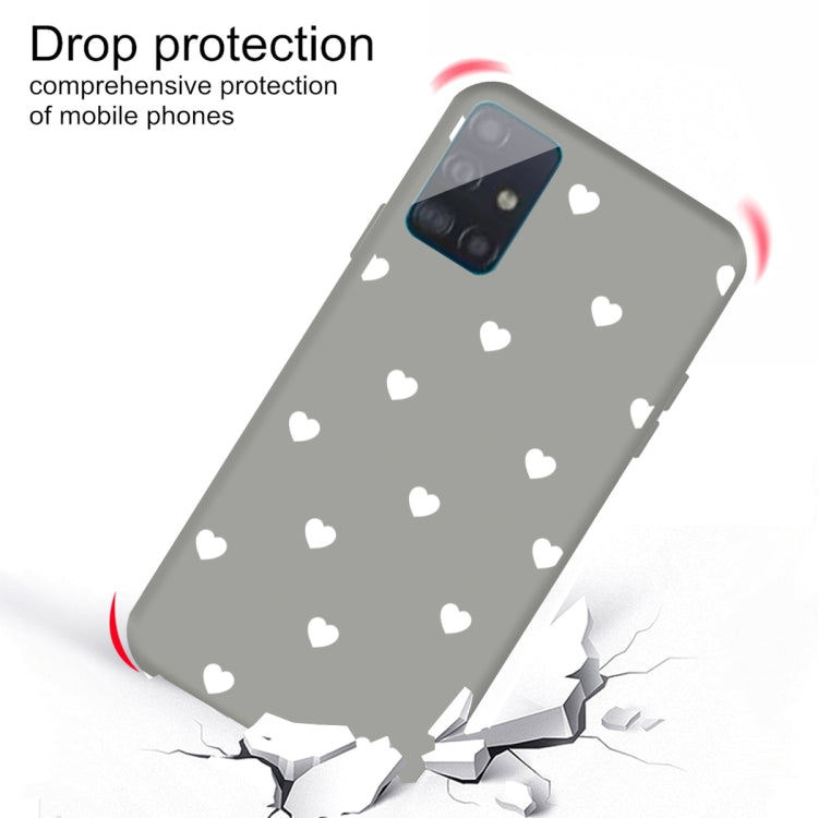 For Galaxy A71 Multi Love Heart Pattern Frosted TPU Protective Case