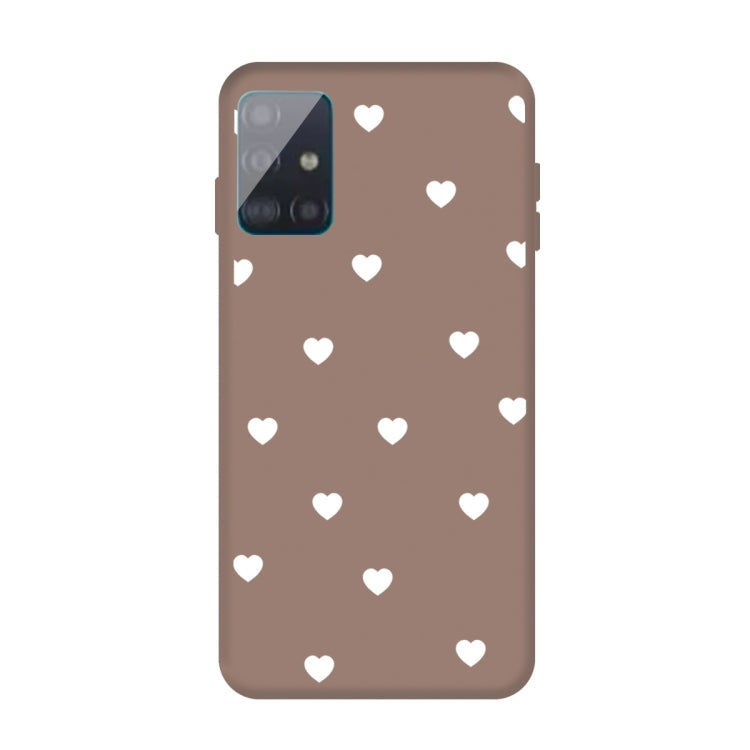 For Galaxy A71 Multi Love Heart Pattern Frosted TPU Protective Case