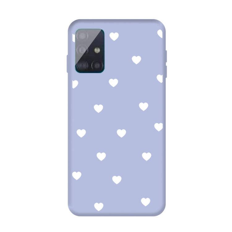 For Galaxy A71 Multi Love Heart Pattern Frosted TPU Protective Case