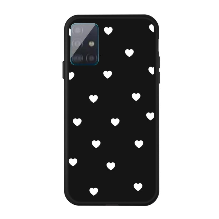 For Galaxy A51 Multi Love Heart Pattern Frosted TPU Protective Case