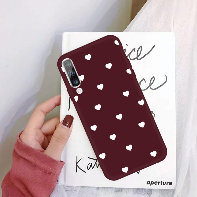 For Galaxy A70 Multi Love Heart Pattern Frosted TPU Protective Case