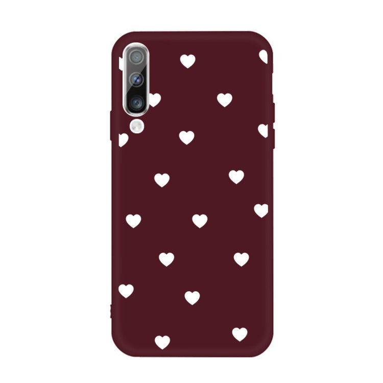 For Galaxy A70 Multi Love Heart Pattern Frosted TPU Protective Case