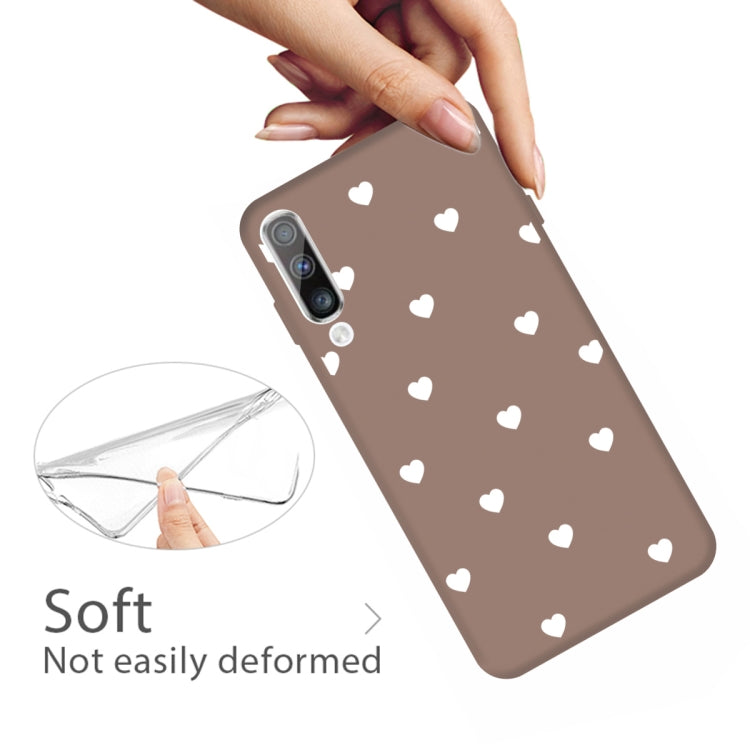 For Galaxy A70 Multi Love Heart Pattern Frosted TPU Protective Case