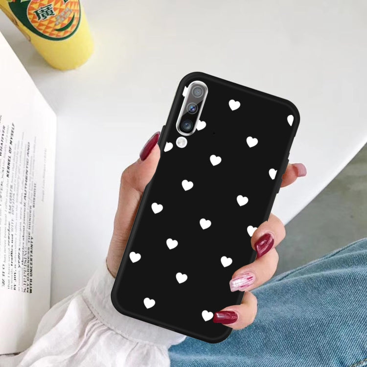 For Galaxy A50 Multi Love Heart Pattern Frosted TPU Protective Case
