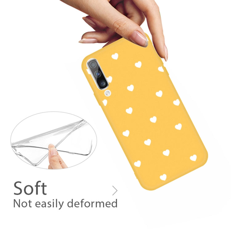 For Galaxy A50 Multi Love Heart Pattern Frosted TPU Protective Case