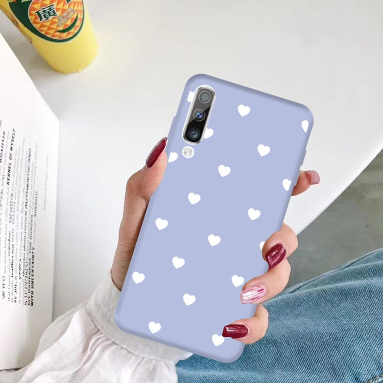 For Galaxy A50 Multi Love Heart Pattern Frosted TPU Protective Case