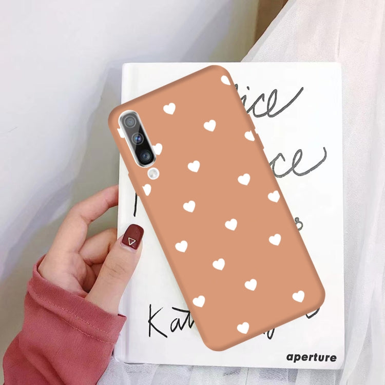 For Galaxy A50 Multi Love Heart Pattern Frosted TPU Protective Case