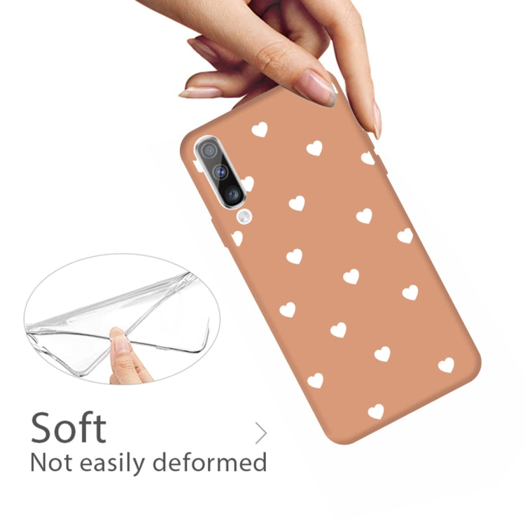 For Galaxy A50 Multi Love Heart Pattern Frosted TPU Protective Case