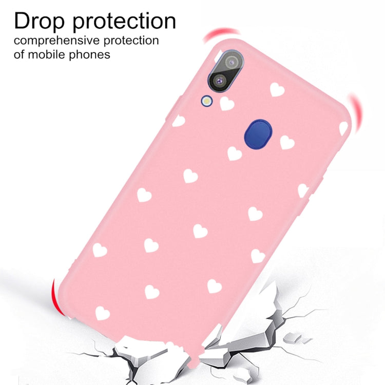 For Galaxy A30 Multi Love Heart Pattern Frosted TPU Protective Case