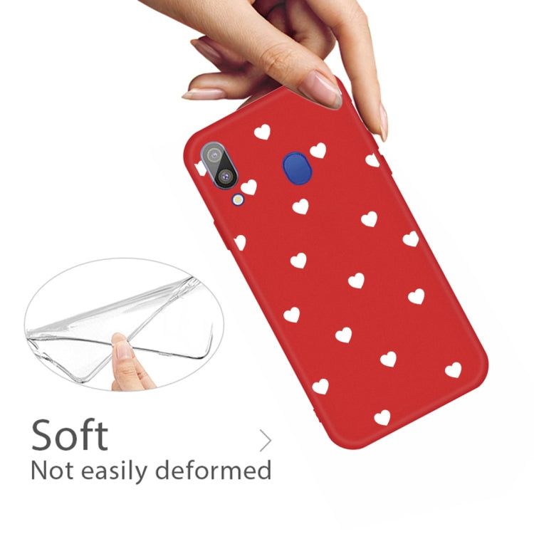 For Galaxy A30 Multi Love Heart Pattern Frosted TPU Protective Case