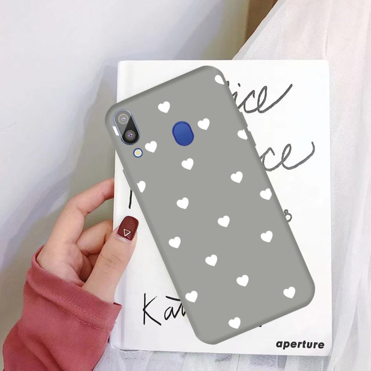 For Galaxy A30 Multi Love Heart Pattern Frosted TPU Protective Case