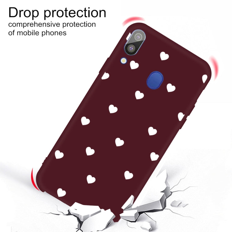 For Galaxy A30 Multi Love Heart Pattern Frosted TPU Protective Case