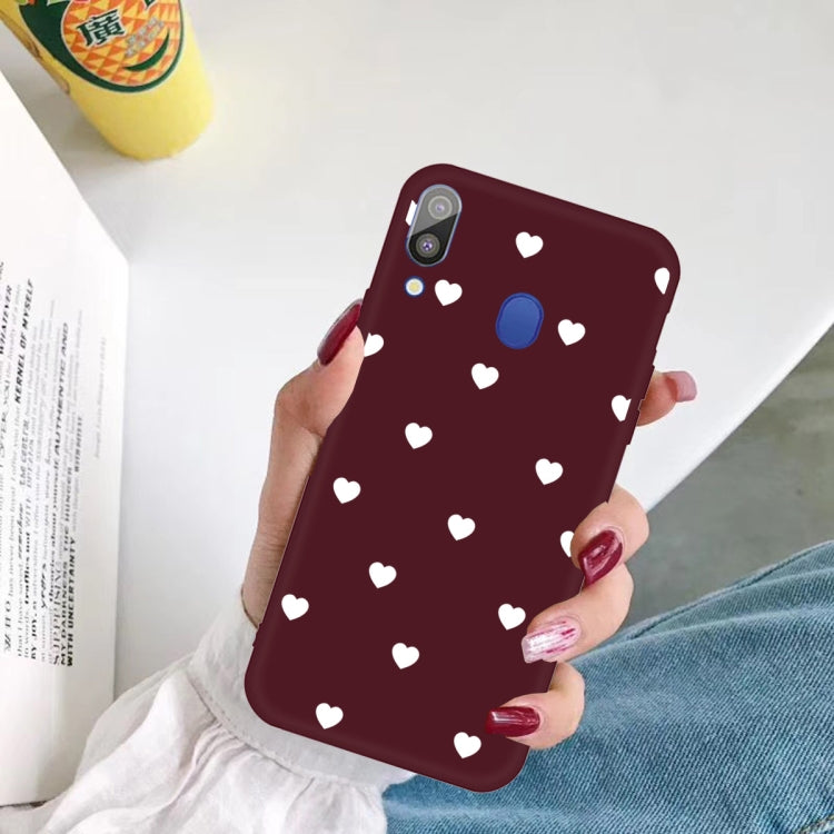 For Galaxy A30 Multi Love Heart Pattern Frosted TPU Protective Case