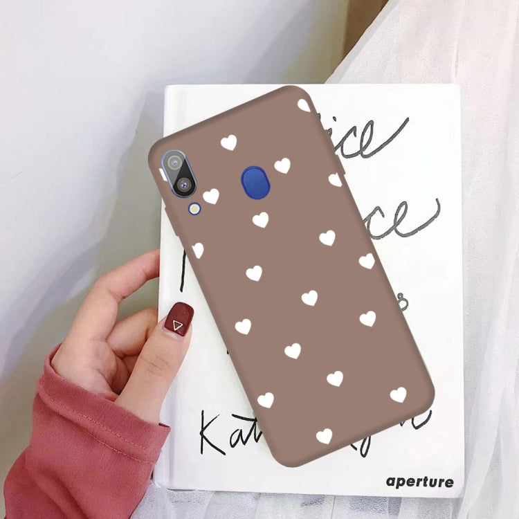 For Galaxy A30 Multi Love Heart Pattern Frosted TPU Protective Case