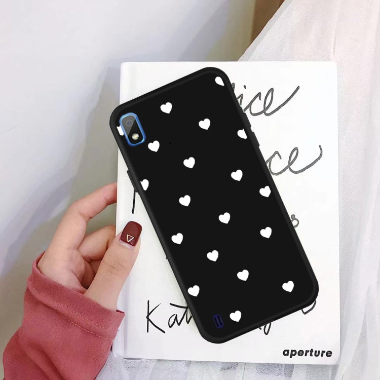For Galaxy A10 Multi Love Heart Pattern Frosted TPU Protective Case