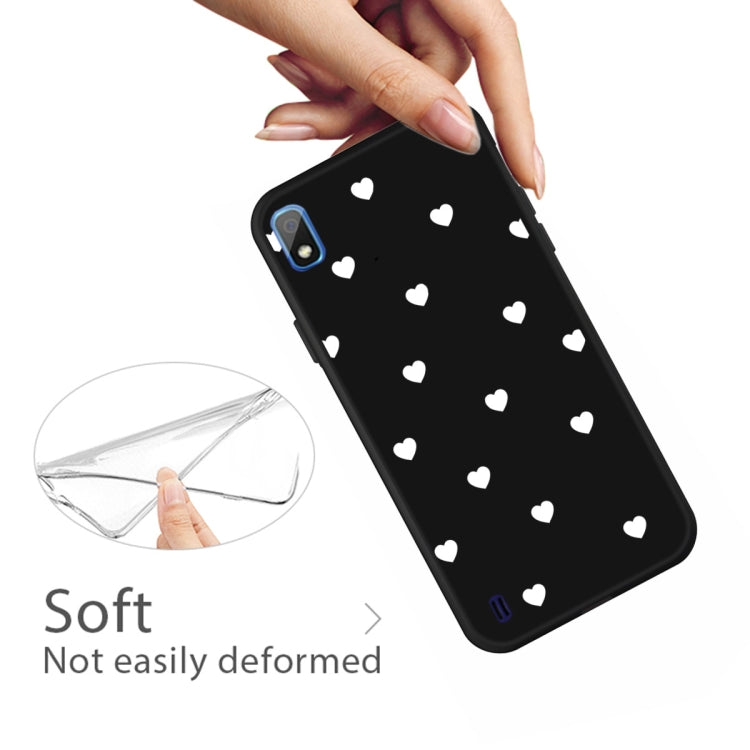 For Galaxy A10 Multi Love Heart Pattern Frosted TPU Protective Case