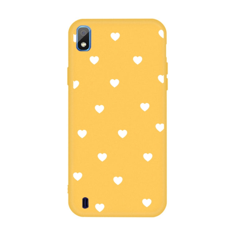 For Galaxy A10 Multi Love Heart Pattern Frosted TPU Protective Case