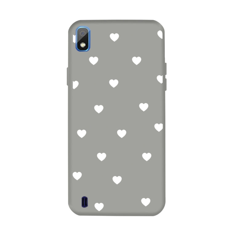 For Galaxy A10 Multi Love Heart Pattern Frosted TPU Protective Case