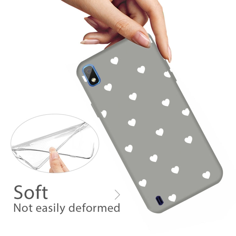 For Galaxy A10 Multi Love Heart Pattern Frosted TPU Protective Case