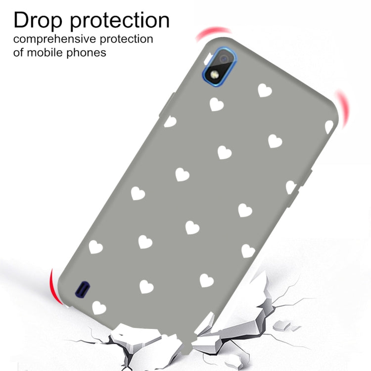 For Galaxy A10 Multi Love Heart Pattern Frosted TPU Protective Case
