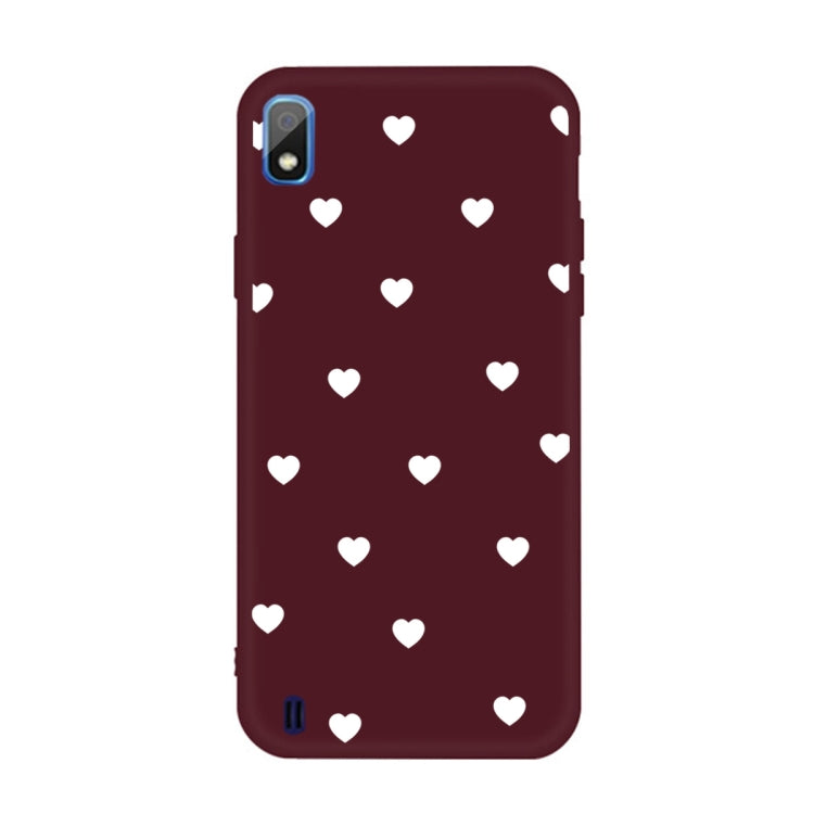 For Galaxy A10 Multi Love Heart Pattern Frosted TPU Protective Case