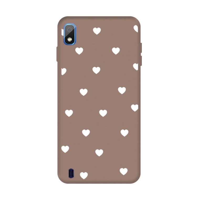 For Galaxy A10 Multi Love Heart Pattern Frosted TPU Protective Case