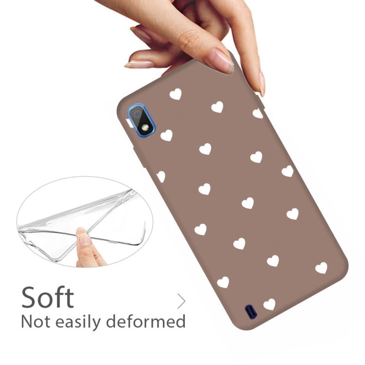 For Galaxy A10 Multi Love Heart Pattern Frosted TPU Protective Case