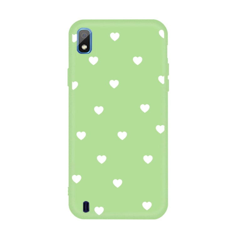 For Galaxy A10 Multi Love Heart Pattern Frosted TPU Protective Case