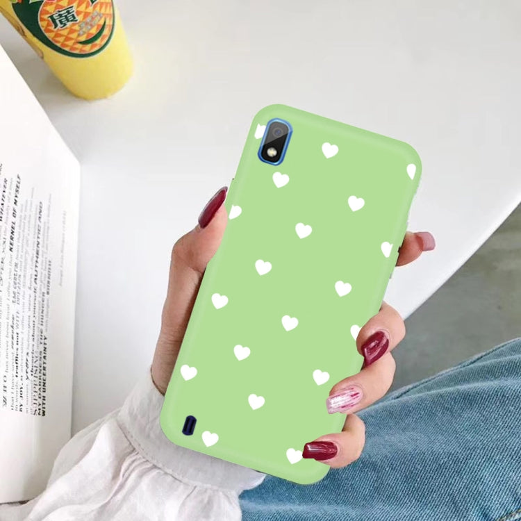 For Galaxy A10 Multi Love Heart Pattern Frosted TPU Protective Case