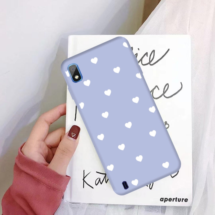 For Galaxy A10 Multi Love Heart Pattern Frosted TPU Protective Case