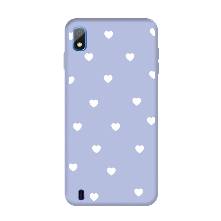 For Galaxy A10 Multi Love Heart Pattern Frosted TPU Protective Case