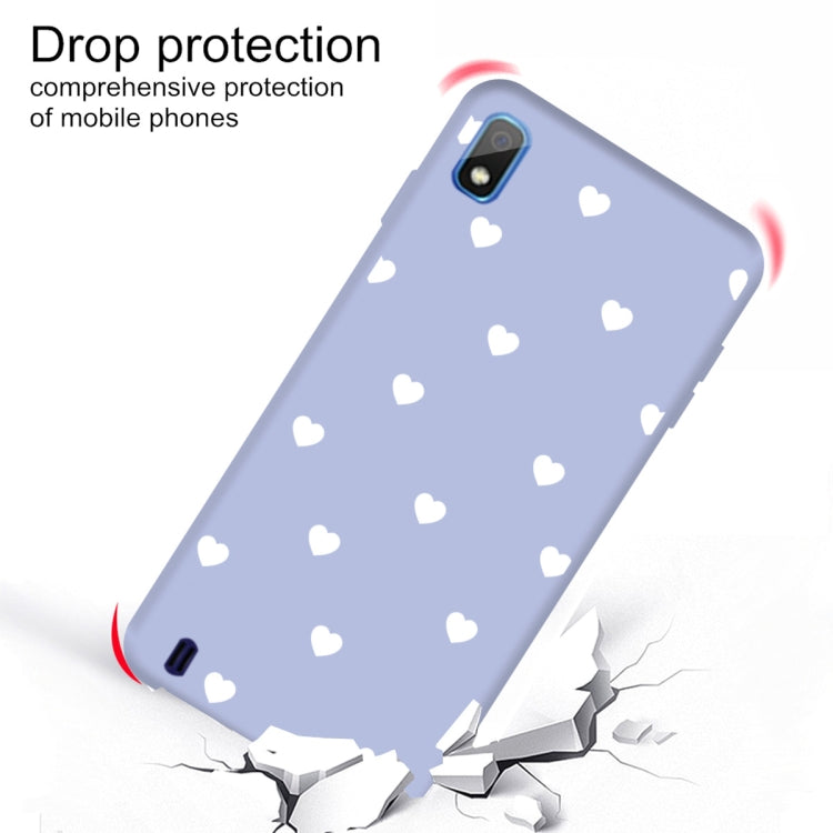 For Galaxy A10 Multi Love Heart Pattern Frosted TPU Protective Case