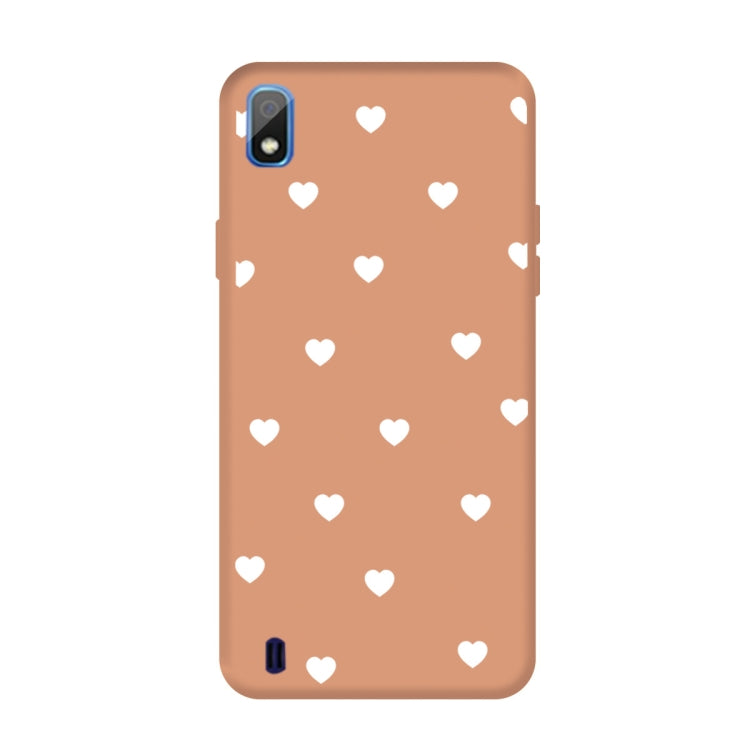 For Galaxy A10 Multi Love Heart Pattern Frosted TPU Protective Case