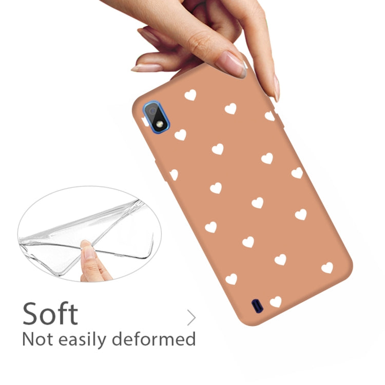 For Galaxy A10 Multi Love Heart Pattern Frosted TPU Protective Case