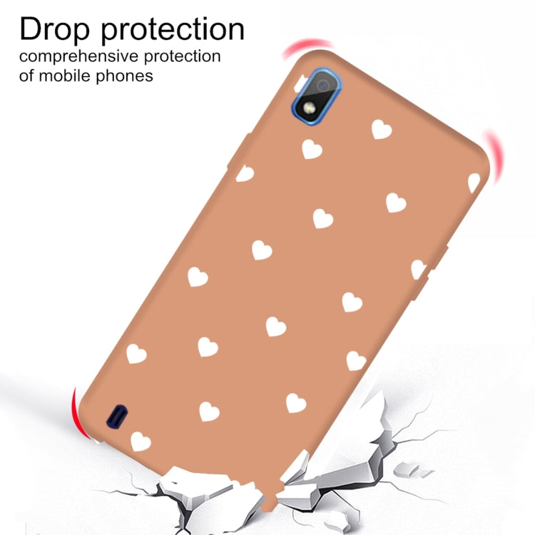 For Galaxy A10 Multi Love Heart Pattern Frosted TPU Protective Case