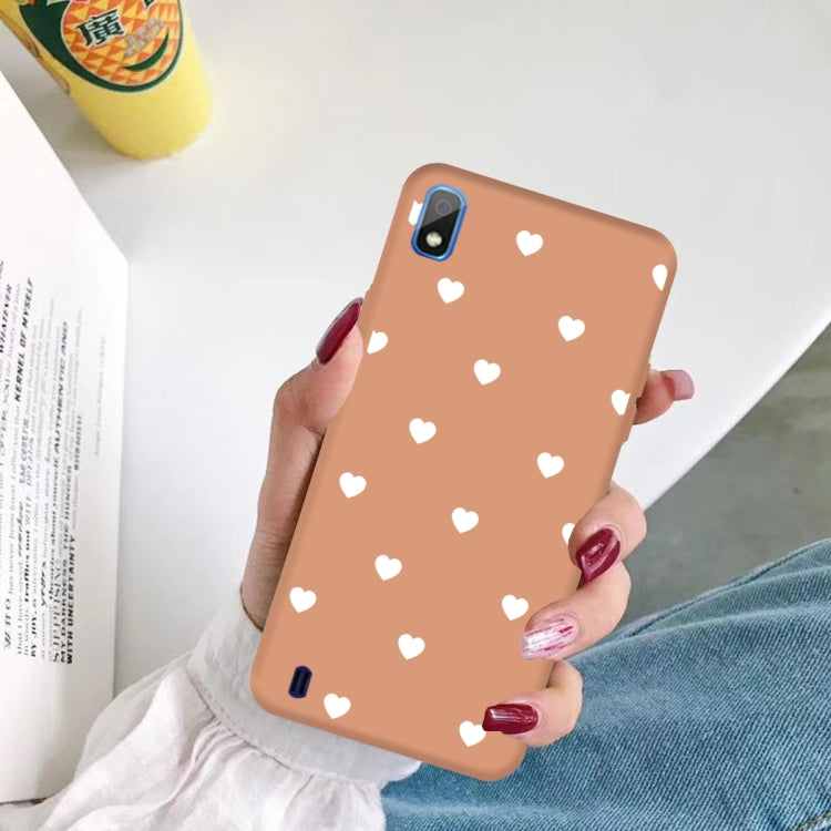 For Galaxy A10 Multi Love Heart Pattern Frosted TPU Protective Case